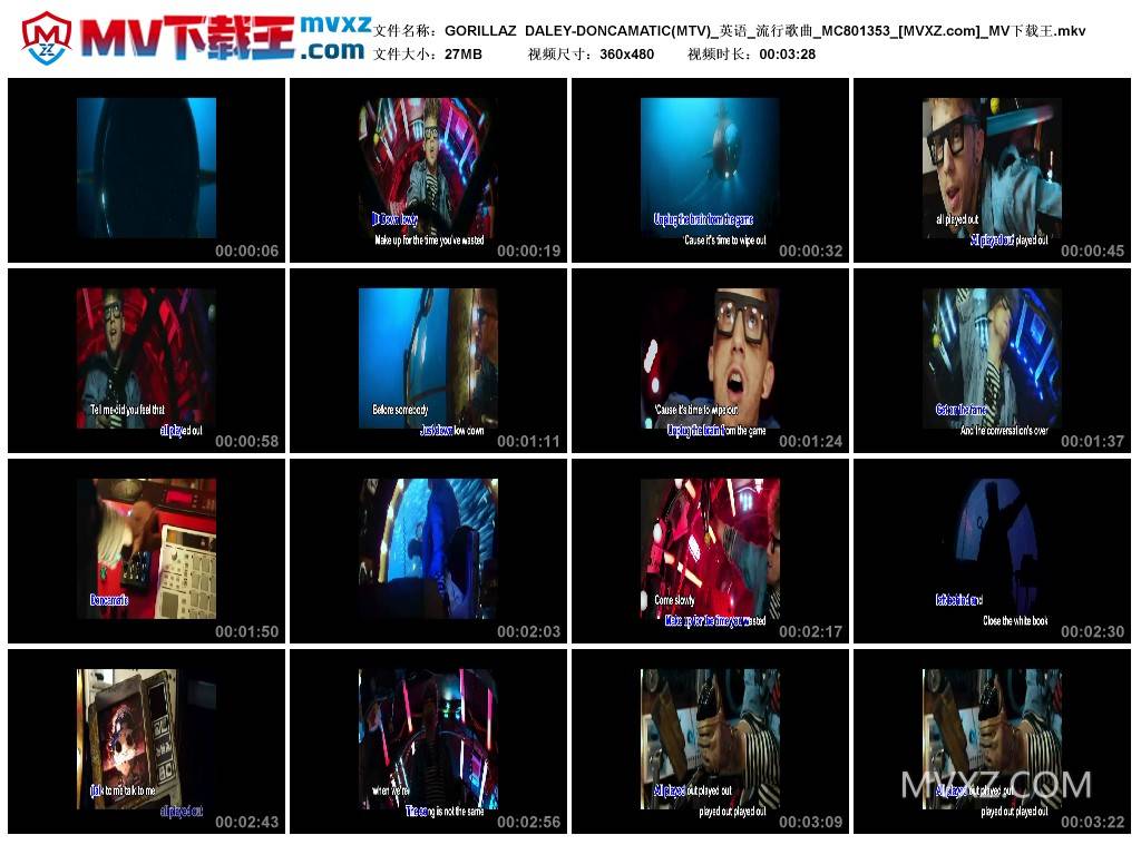 GORILLAZ DALEY-DONCAMATIC(MTV)_英语_流行歌曲_MC801353